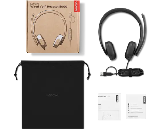 Lenovo bedrade VoIP-headset 5000 (Teams) - Afbeelding 2